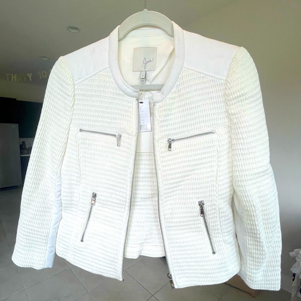 Joie White Bomber Jacket